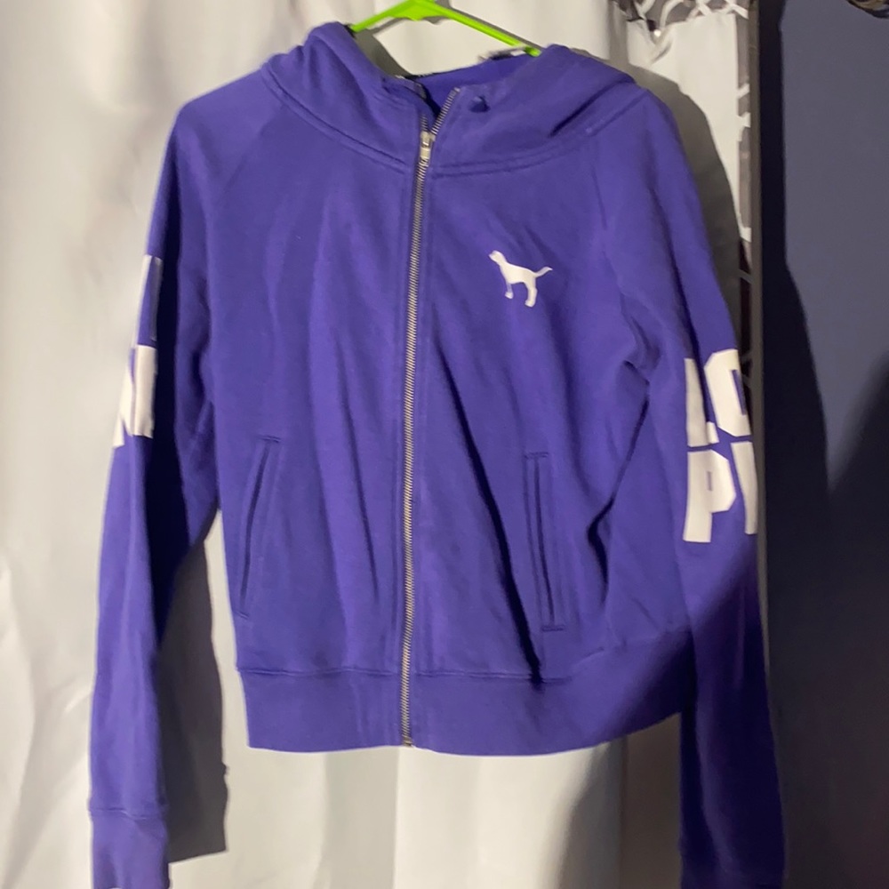 Blue Pink Victoria Secret Hoodie size large